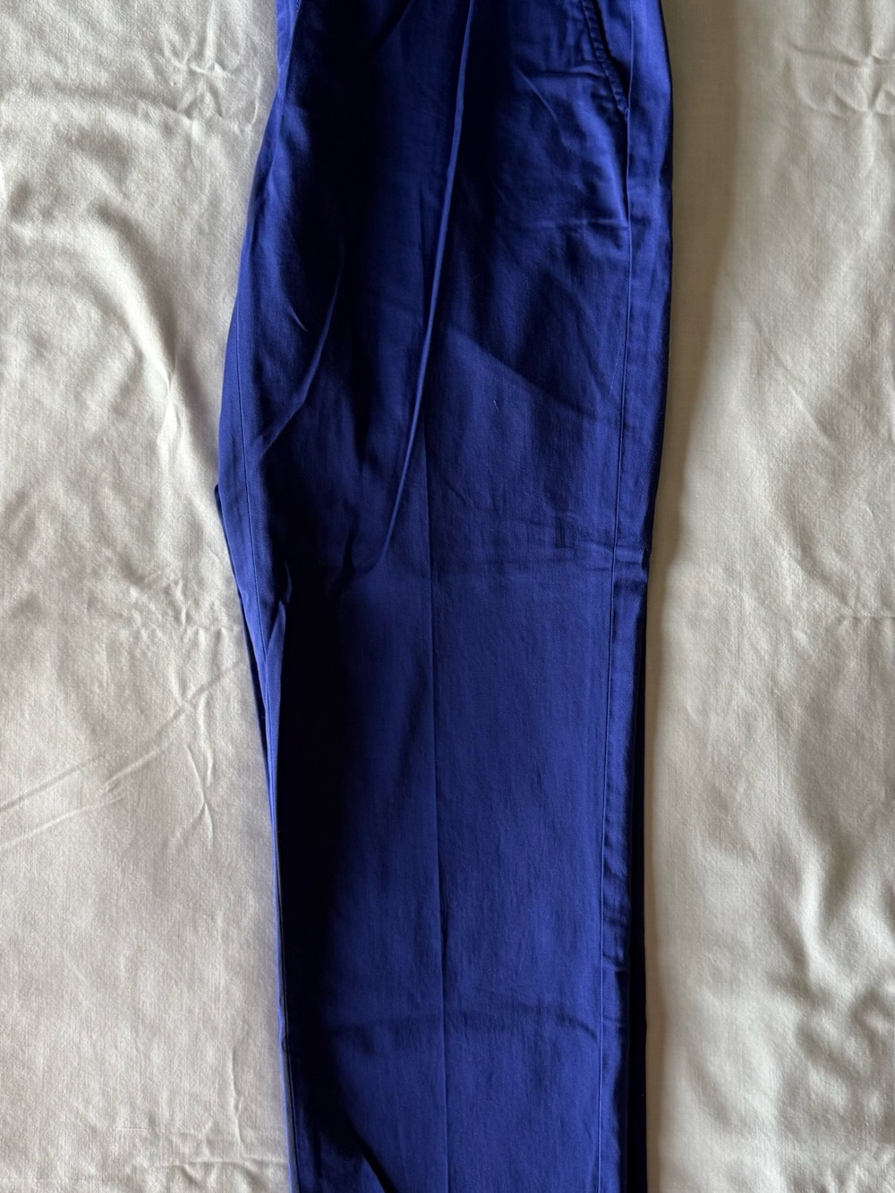 NWT Banana Republic Satin Cropped Tailored Trousers Pants Cobalt Blue Size 4